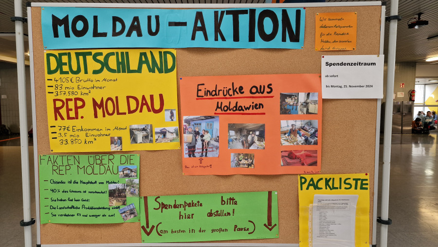 Spendenaktion für die Republik Moldau am Friedrich-Wöhler-Gymnasium 2025